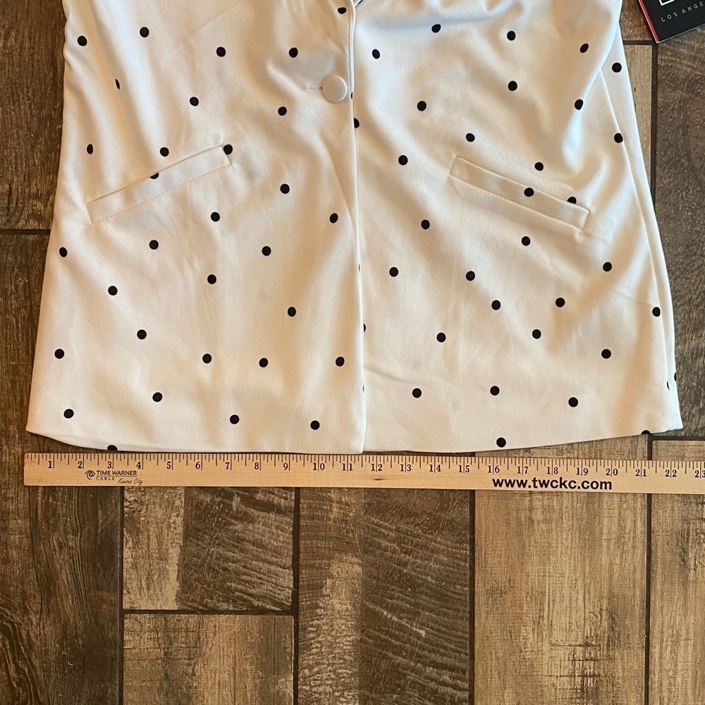 Boom Boom Jeans White Polka Dot Women's Blazer 🆕 - Picture 7 of 14